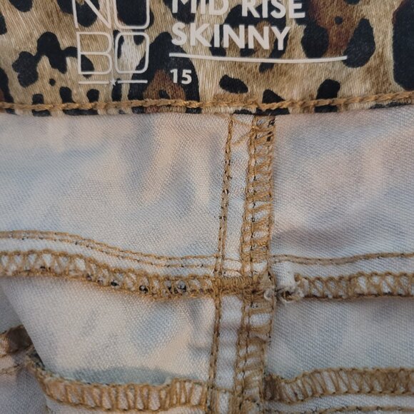Adorable leopard print pants trousers jeans women's 15 skinny - Picture 4 of 4